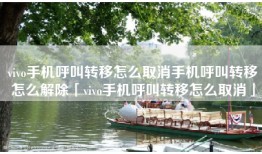 vivo手机呼叫转移怎么取消手机呼叫转移怎么解除「vivo手机呼叫转移怎么取消」