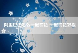 阿里巴巴怎么一键铺货 一键铺货教程