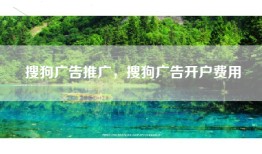 搜狗广告推广，搜狗广告开户费用