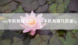 vivo手机有哪几款（vivo手机有哪几款是5g）