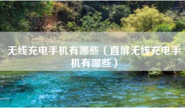 无线充电手机有哪些（直屏无线充电手机有哪些）
