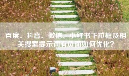 百度、抖音、微信、小红书下拉框及相关搜索提示词有负面如何优化？