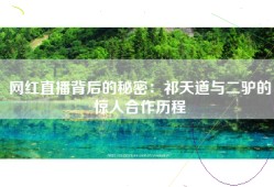 网红直播背后的秘密：祁天道与二驴的惊人合作历程