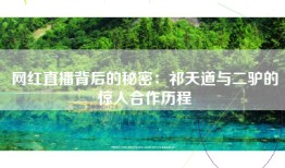 网红直播背后的秘密：祁天道与二驴的惊人合作历程