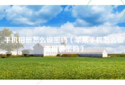 手机相册怎么设密码（苹果手机怎么设置相册密码）