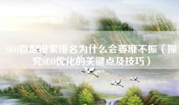 SEO百度搜索排名为什么会萎靡不振（探究SEO优化的关键点及技巧）