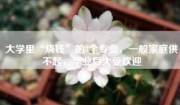 大学里“烧钱”的3个专业，一般家庭供不起，毕业后大受欢迎