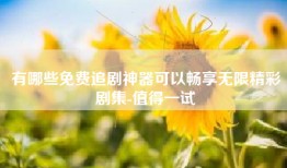 有哪些免费追剧神器可以畅享无限精彩剧集-值得一试