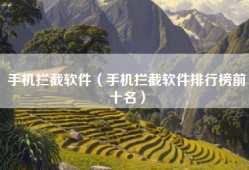 手机拦截软件（手机拦截软件排行榜前十名）