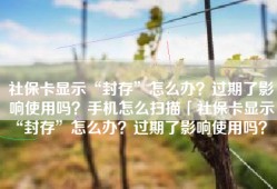 社保卡显示“封存”怎么办？过期了影响使用吗？手机怎么扫描「社保卡显示“封存”怎么办？过期了影响使用吗？」