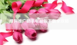 搜狗推广助手电脑版下载全攻略