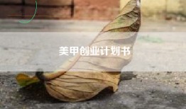 美甲创业计划书