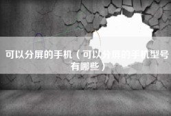 可以分屏的手机（可以分屏的手机型号有哪些）