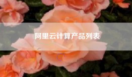 阿里云计算产品列表