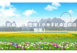 手机桌面自动整理（小米手机桌面自动整理）