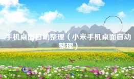 手机桌面自动整理（小米手机桌面自动整理）