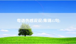 粤语伤感说说(集锦45句)