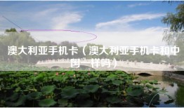 澳大利亚手机卡（澳大利亚手机卡和中国一样吗）