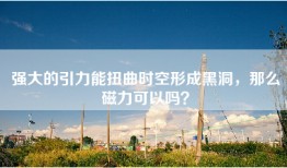 强大的引力能扭曲时空形成黑洞，那么磁力可以吗？