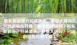 靳东新剧刚开拍就罢演，是耍大牌吗？只因剧组临时换了她手机环球网「靳东新剧刚开拍就罢演，是耍大牌吗？只因剧组临时换了她」