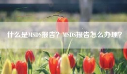 什么是MSDS报告？MSDS报告怎么办理？