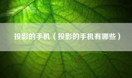 投影的手机（投影的手机有哪些）