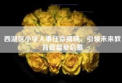 西湖区小学人事任命揭晓，引领未来教育新篇章启幕