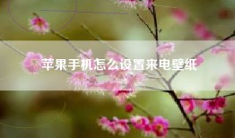 苹果手机怎么设置来电壁纸
