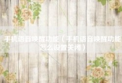 手机语音唤醒功能（手机语音唤醒功能怎么设置关闭）
