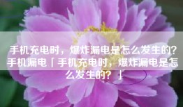 手机充电时，爆炸漏电是怎么发生的？手机漏电「手机充电时，爆炸漏电是怎么发生的？」