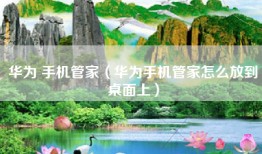 华为 手机管家（华为手机管家怎么放到桌面上）