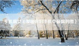 手机腐女（发出你们手机中最腐的图）