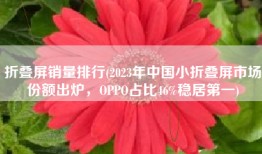 折叠屏销量排行(2023年中国小折叠屏市场份额出炉，OPPO占比46%稳居第一)