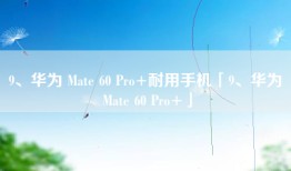 9、华为 Mate 60 Pro+耐用手机「9、华为 Mate 60 Pro+」