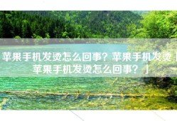苹果手机发烫怎么回事？苹果手机发烫「苹果手机发烫怎么回事？」