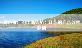 竞价推广的正确姿势：让你的广告效果翻倍
