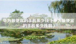 华为最便宜的手机多少钱（华为最便宜的手机多少钱啊）