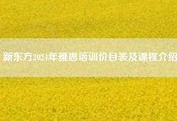 新东方2024年雅思培训价目表及课程介绍