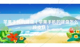 苹果手机的键盘（苹果手机的键盘怎么换皮肤）