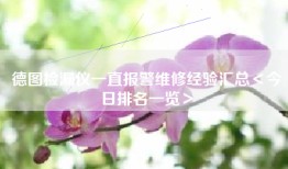 德图检漏仪一直报警维修经验汇总＜今日排名一览＞