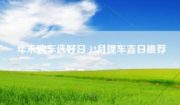年末购车选好日 12月提车吉日推荐