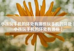 小孩玩手机的坏处有哪些玩手机的坏处「小孩玩手机的坏处有哪些」