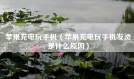 苹果充电玩手机（苹果充电玩手机发烫是什么原因）