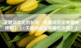 关键词优化的长处_2关键词优化有哪些作用？（2.关键词优化有哪些作用？）