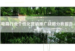 电商行业个性化营销推广战略分析报告.docVIP
