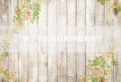 哪个平台可以租用面包车？