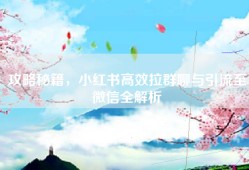 攻略秘籍，小红书高效拉群聊与引流至微信全解析