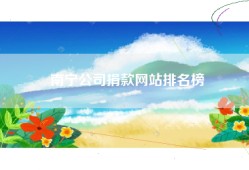 南宁公司捐款网站排名榜