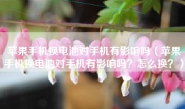 苹果手机换电池对手机有影响吗（苹果手机换电池对手机有影响吗？怎么换？）