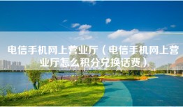 电信手机网上营业厅（电信手机网上营业厅怎么积分兑换话费）